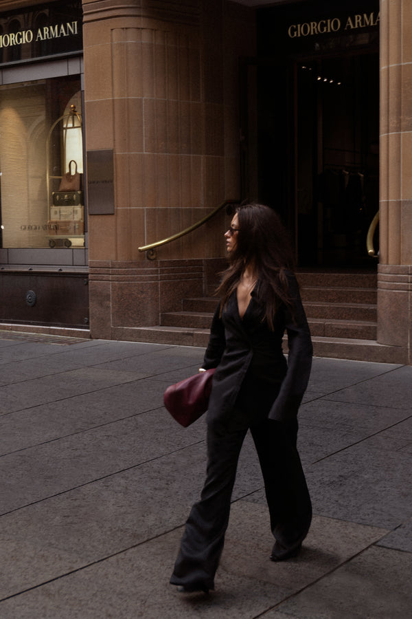 Black Long Sleeve Alba Linen Shirt