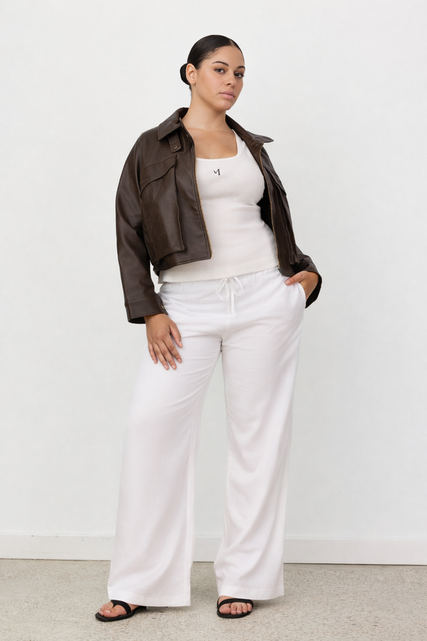 Brown Keira Leather Jacket