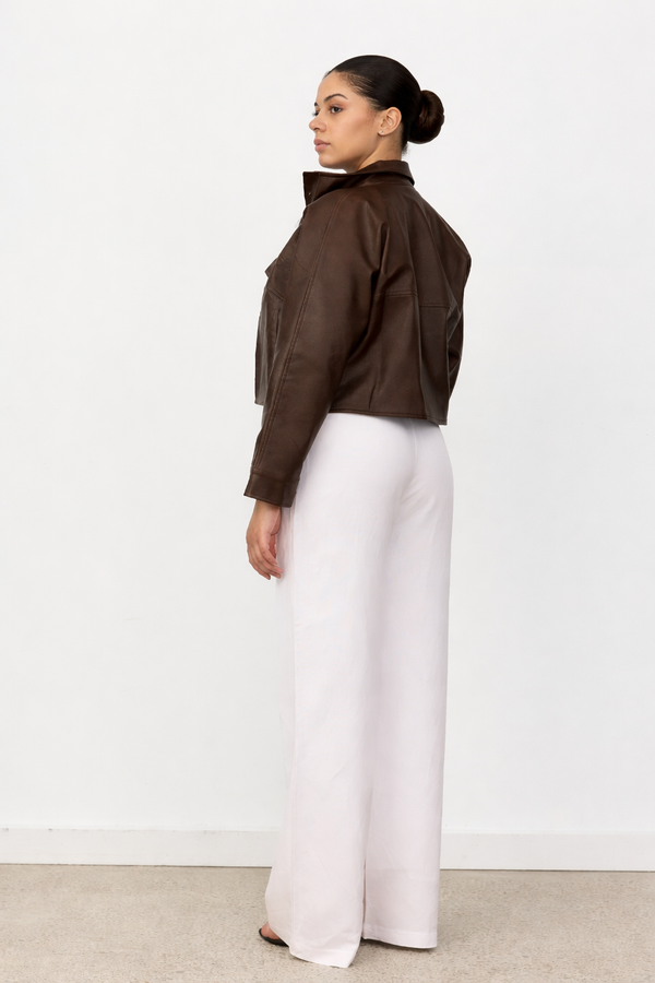 Brown Keira Leather Jacket