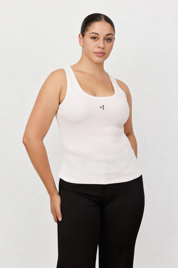 White MODI Logo Tank