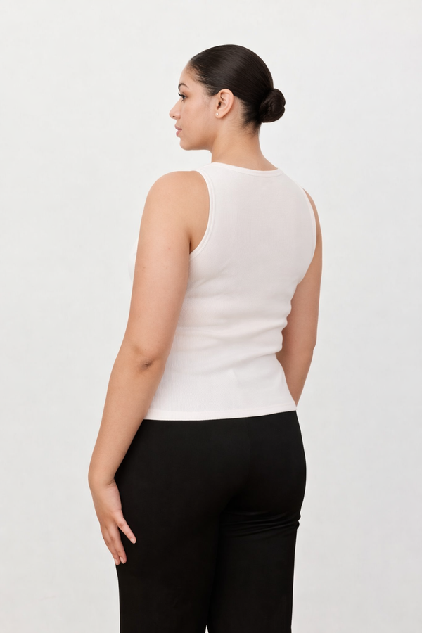 White MODI Logo Tank