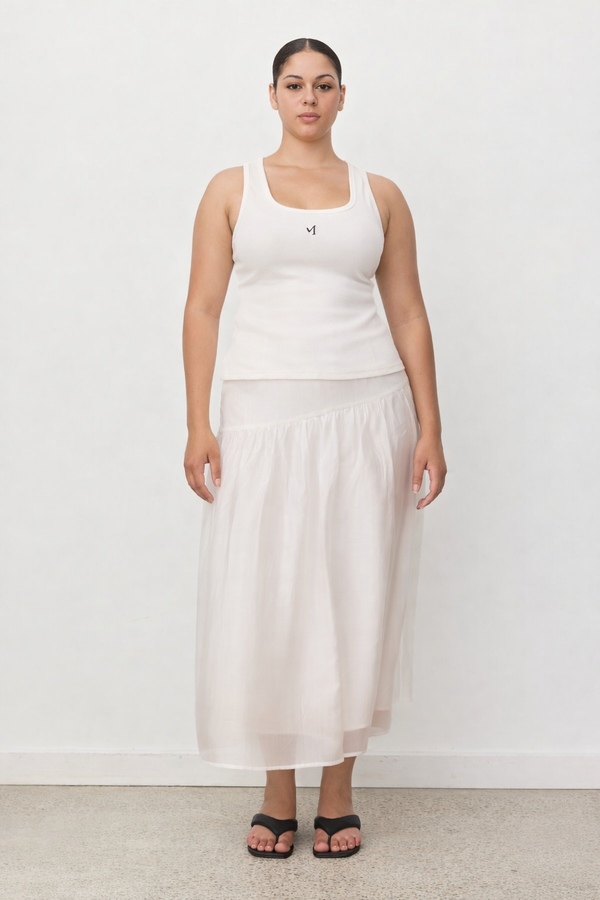 White MODI Logo Tank