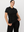 Black Veda Asymmetrical Short Sleeve Top