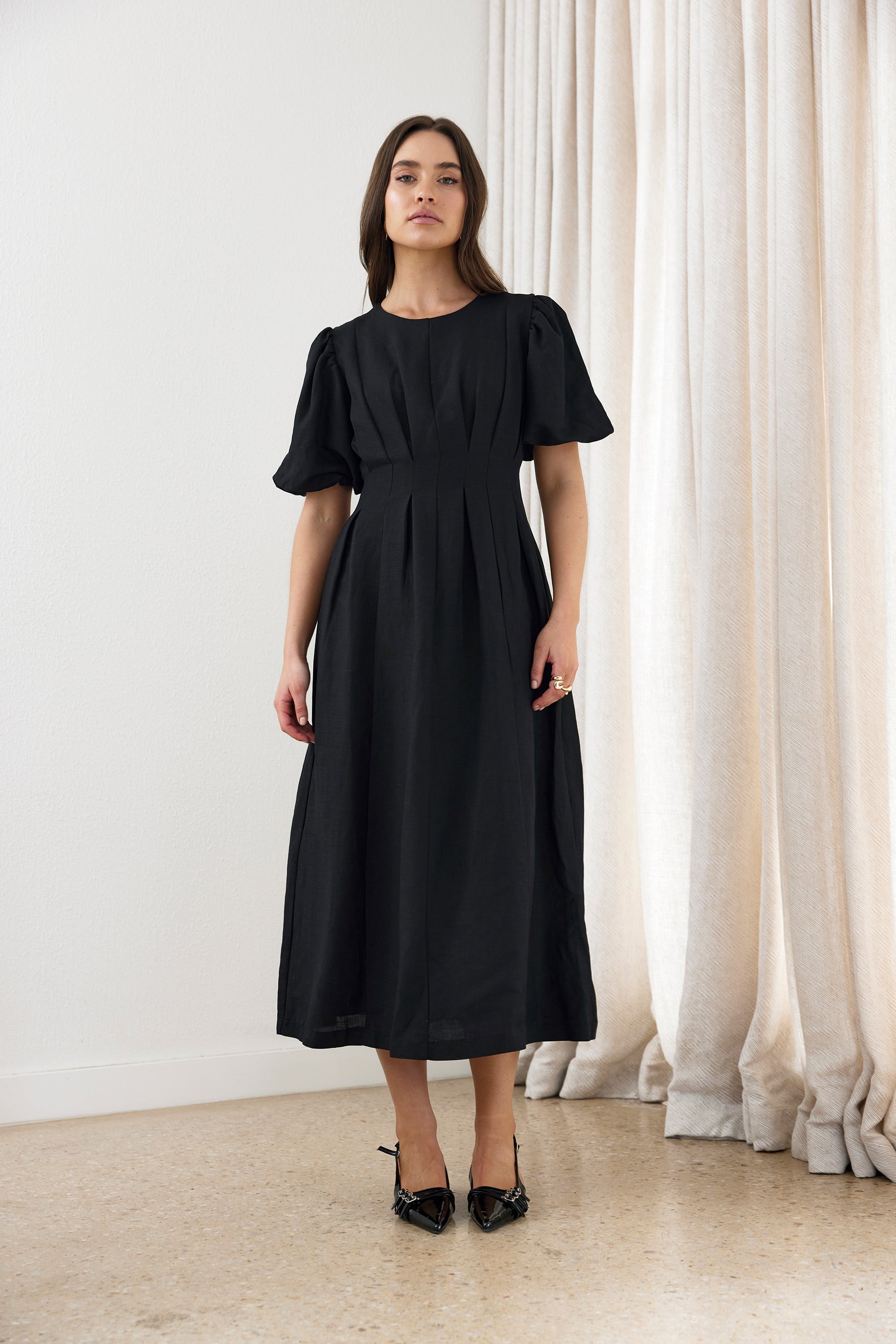 Black Air Linen Maxi Dress Modi The Label Black Air Linen Maxi Dress Modi The Label