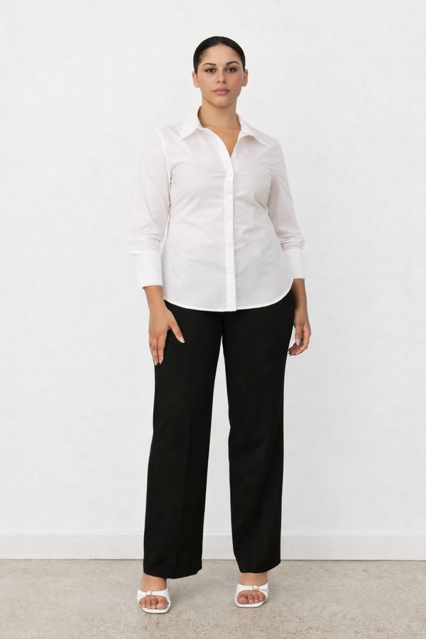 White Long Sleeve Camille Shirt