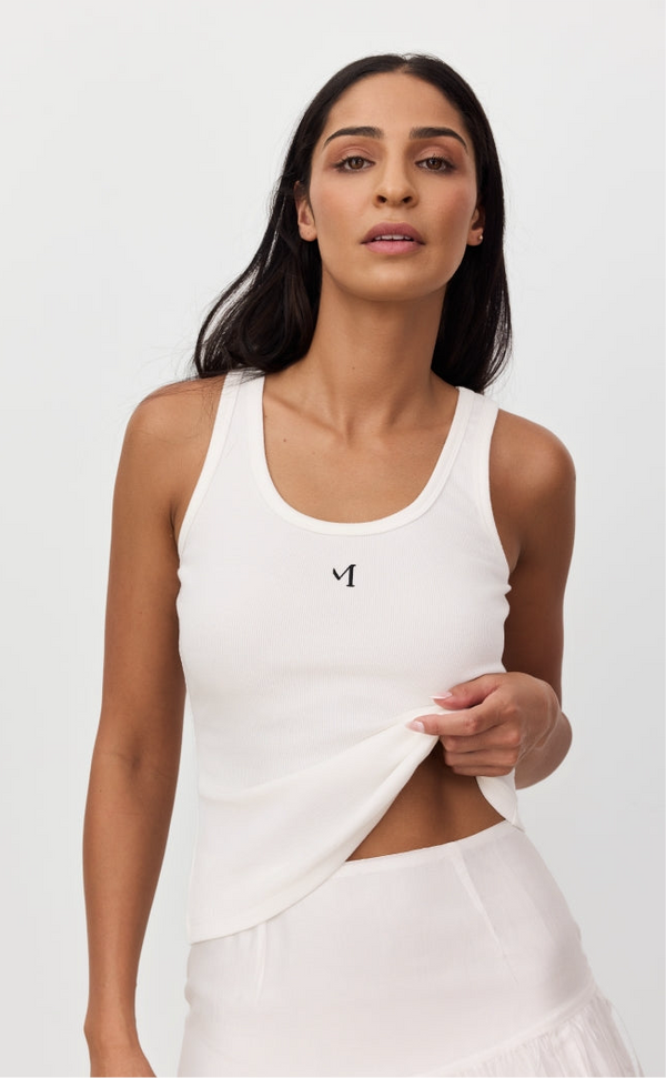White MODI Logo Tank