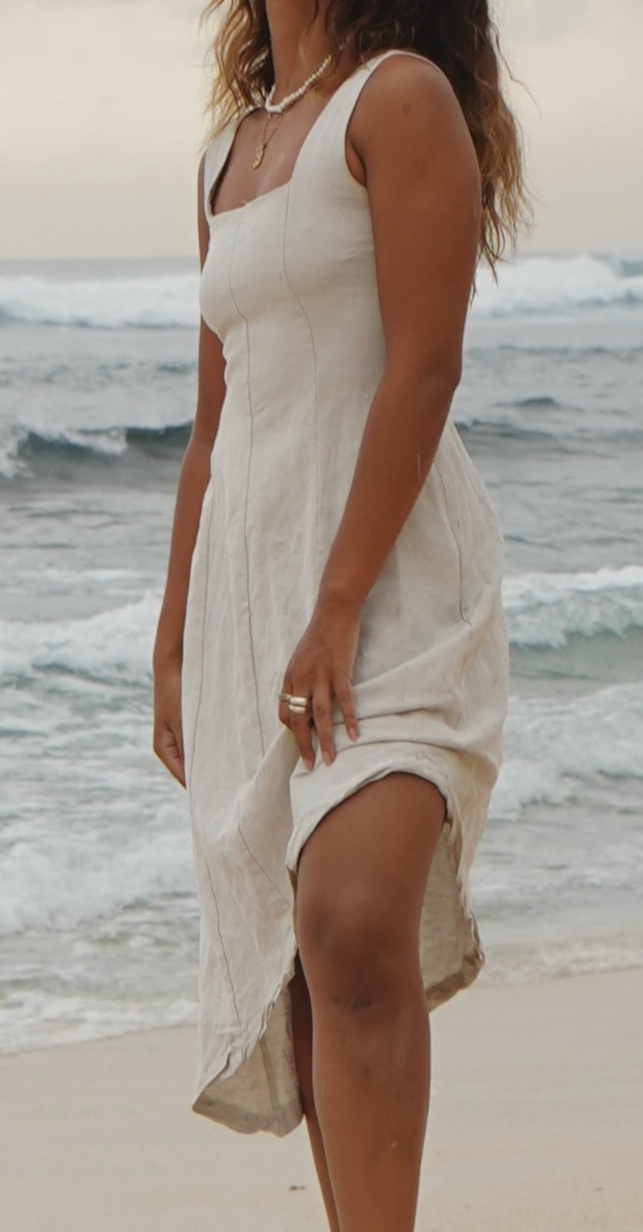 linen midi dress australia Aqua Blu Australia Eloise Linen Silk Midi Dress - Green