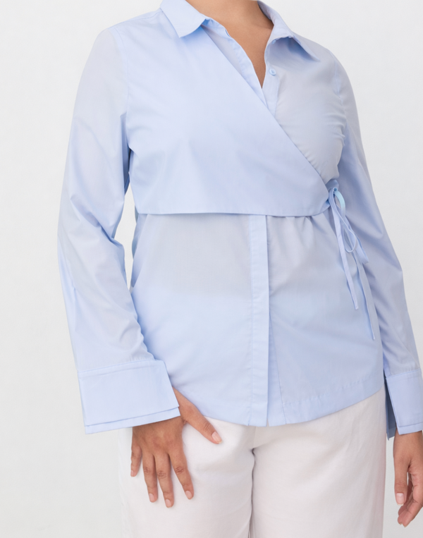 Sky Blue Long Sleeve Celia Shirt