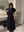 Black Air Linen Maxi Dress