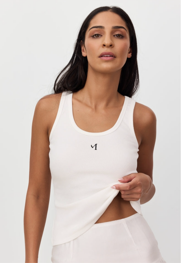 White MODI Logo Tank