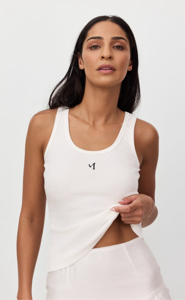 White MODI Logo Tank