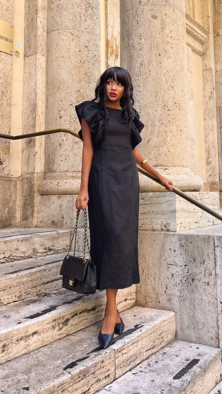 linen midi dress au MERAKI Midi Dress