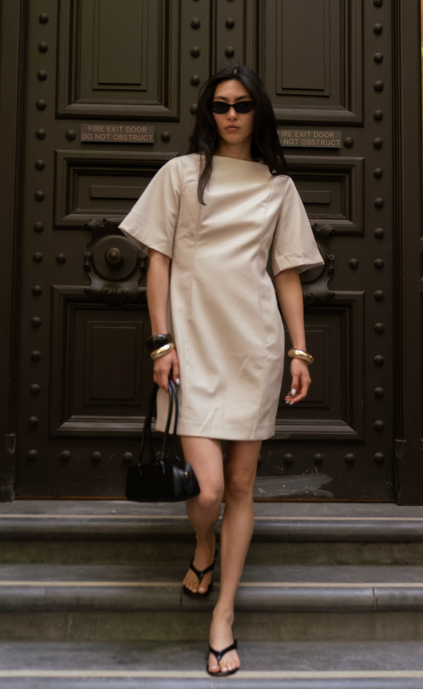 Beige Solace Mini Dress