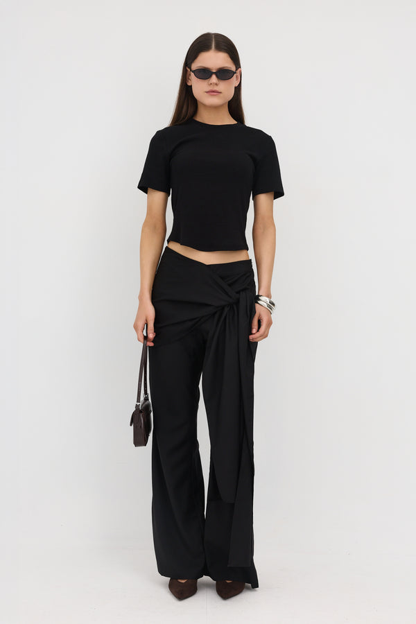 Black Noa Short Sleeve Top