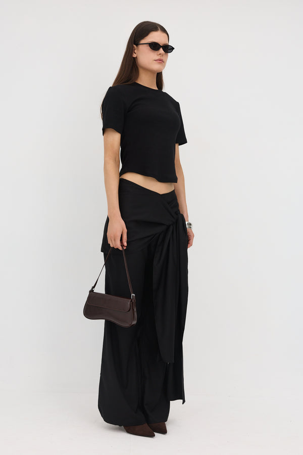 Black Noa Short Sleeve Top