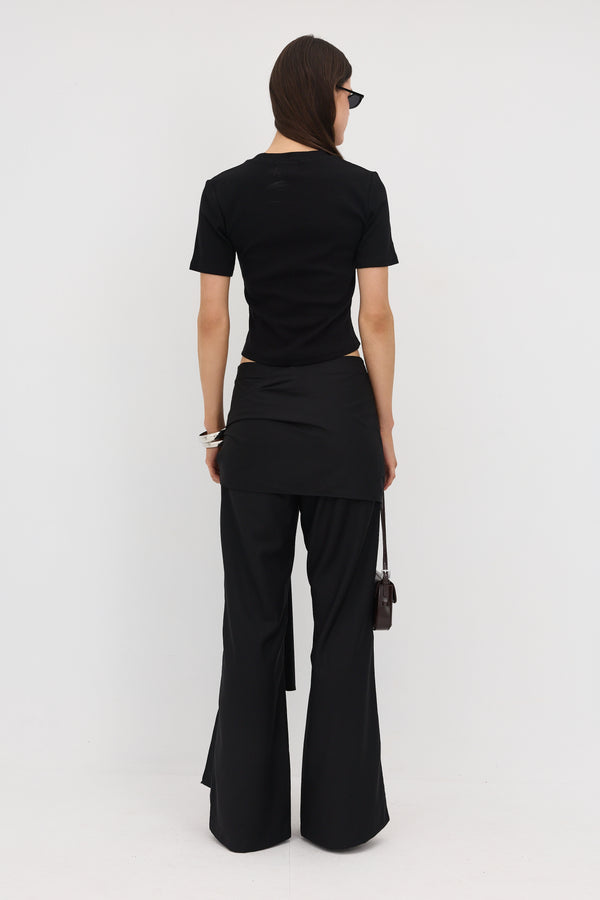 Black Tatum Tie Pants