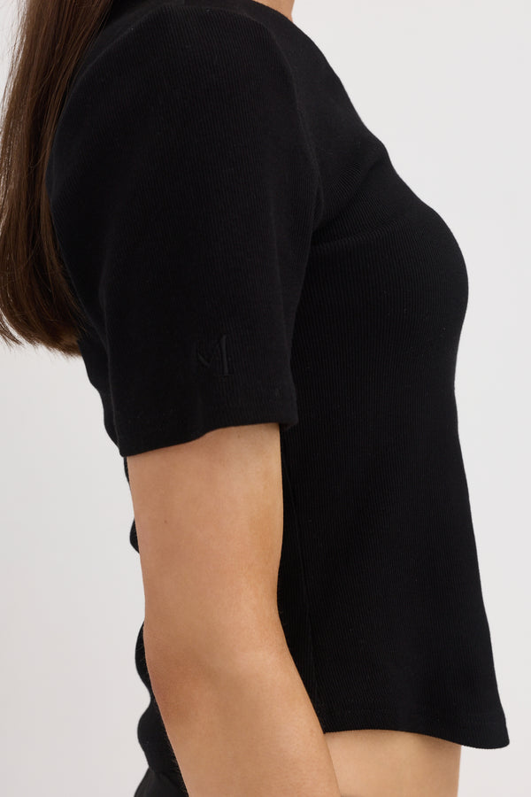 Black Noa Short Sleeve Top