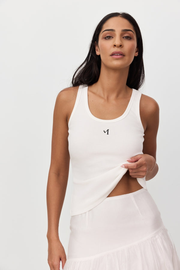 White MODI Logo Tank
