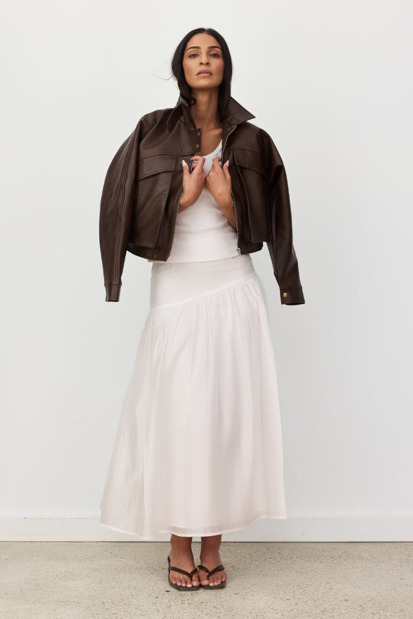 Brown Keira Leather Jacket