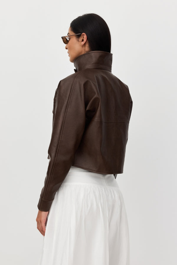 Brown Keira Leather Jacket