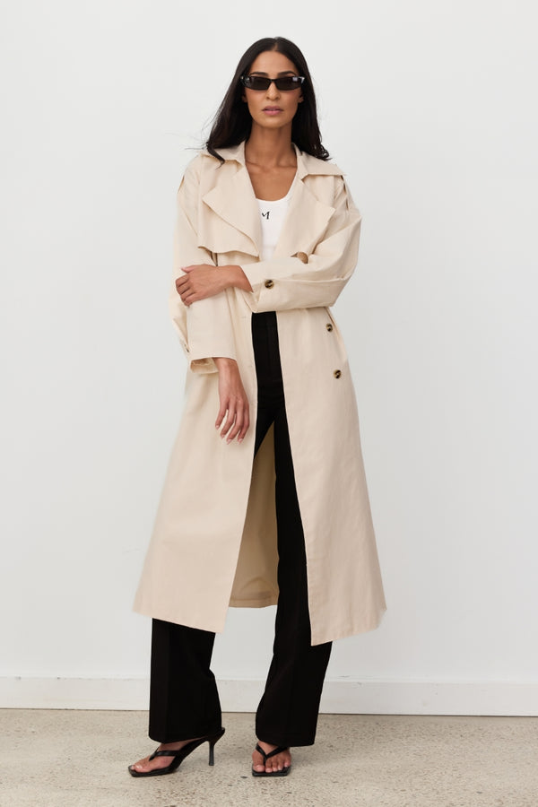 Cream Vincenza Trench Coat