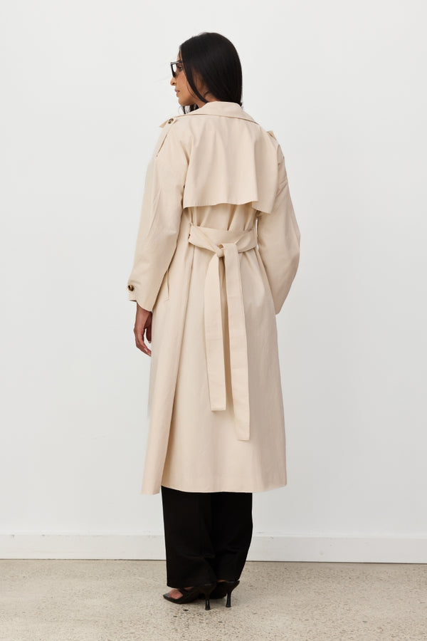 Cream Vincenza Trench Coat