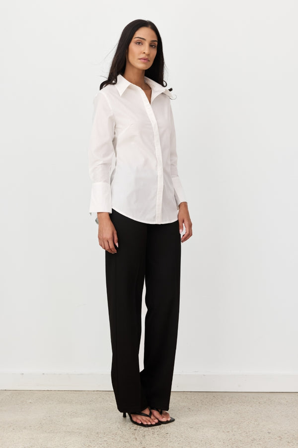 White Long Sleeve Camille Shirt