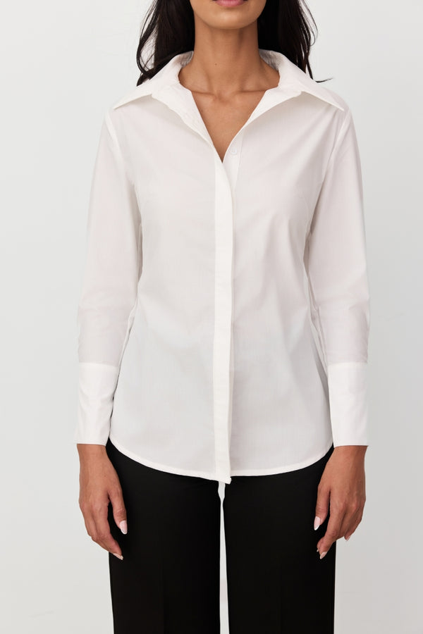 White Long Sleeve Camille Shirt